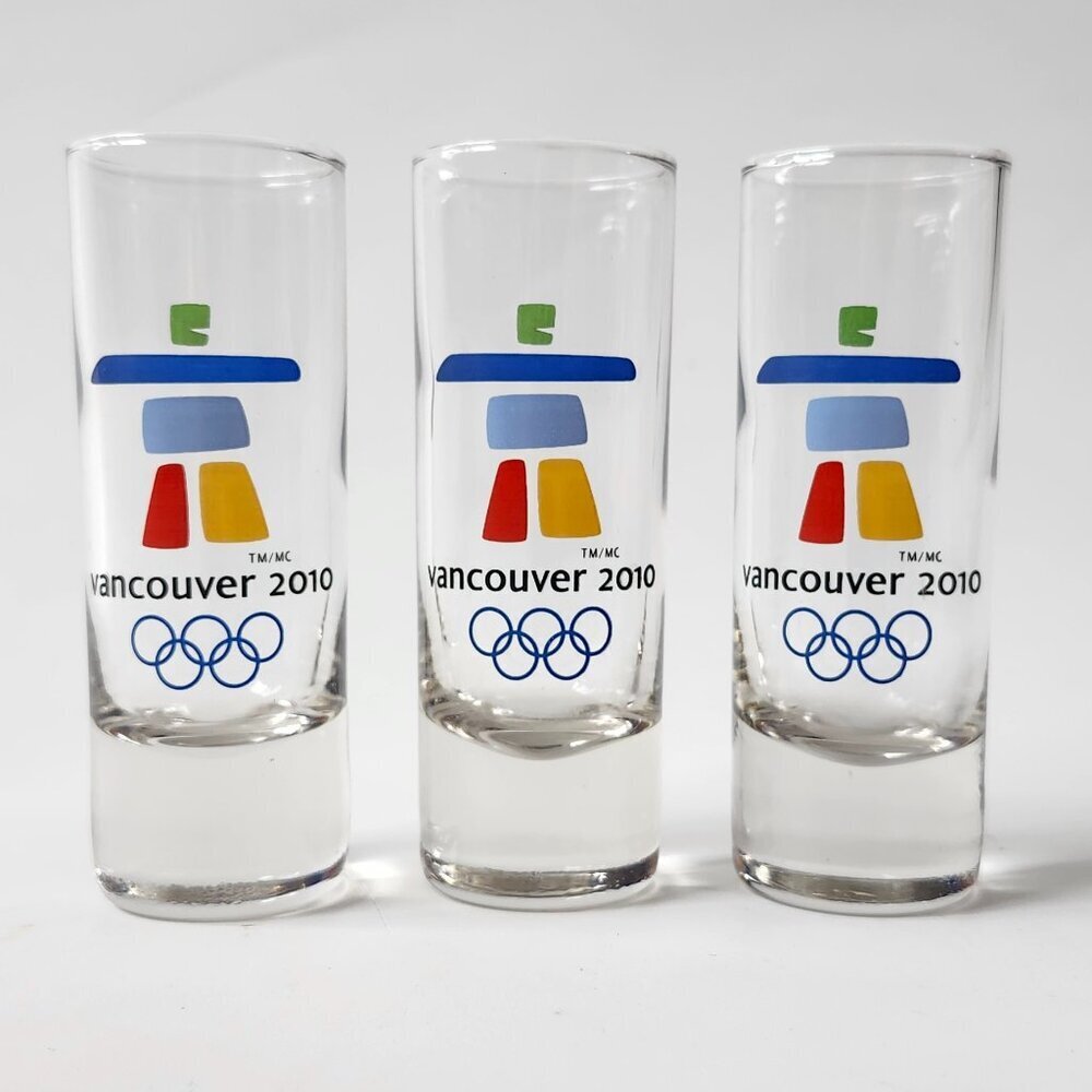Vancouver Olympics 2010 Shot Glass lot of 3